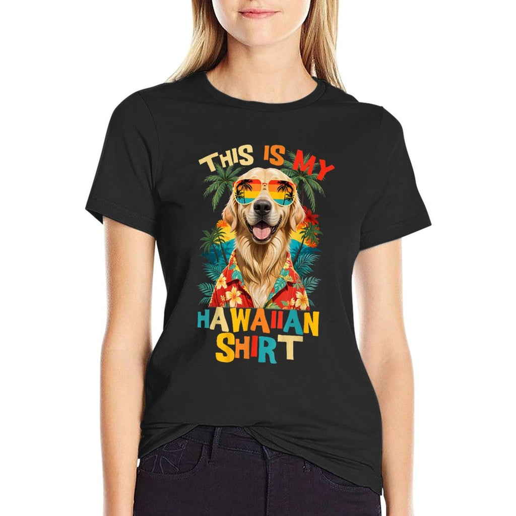 This Is My Hawaiian Tropical Luau Costume Party Hawaii  Wrinkle-resistant T-Shirt
