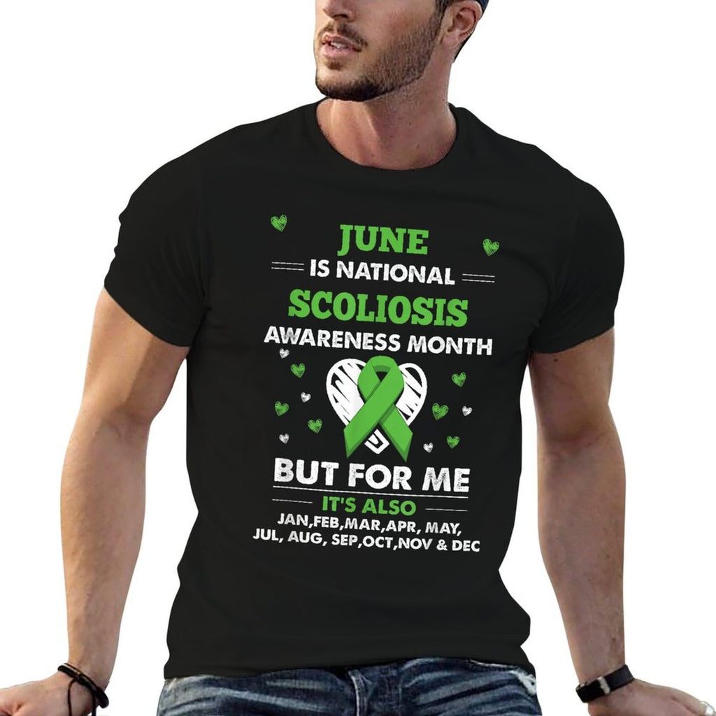 June Is Scoliosis Awareness Month  Cotton T-Shirt