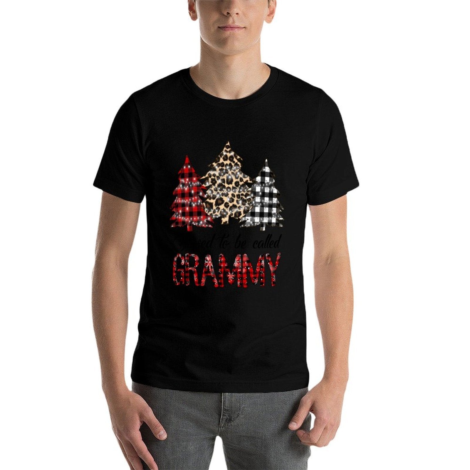 Blessed to Be Called Grammy Christmas Pine Tree  Affordable Price T-Shirt