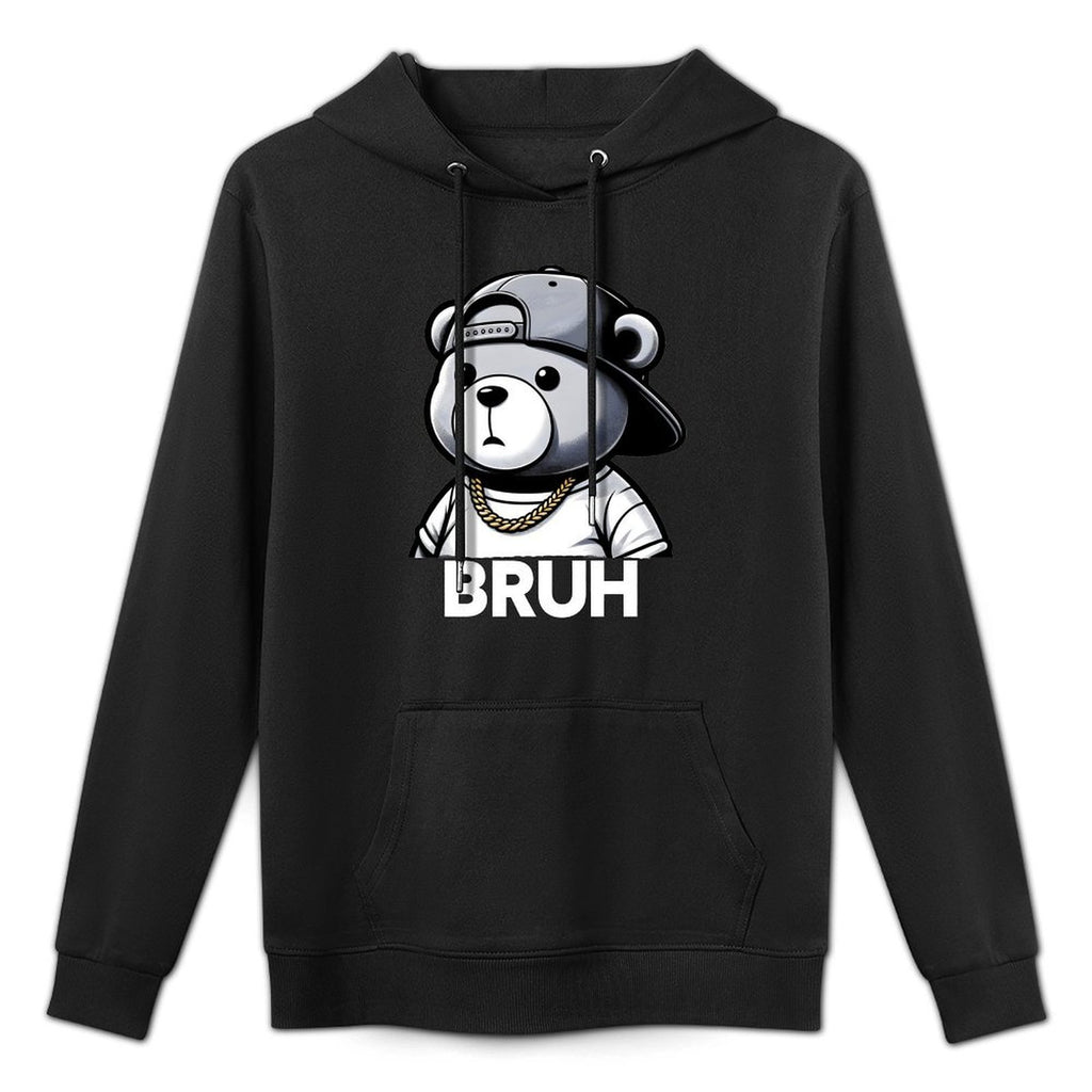 Bruh Meme Hip Hop Teddy Bear Funny Boysns Mensnager Layering Staple Hoodie