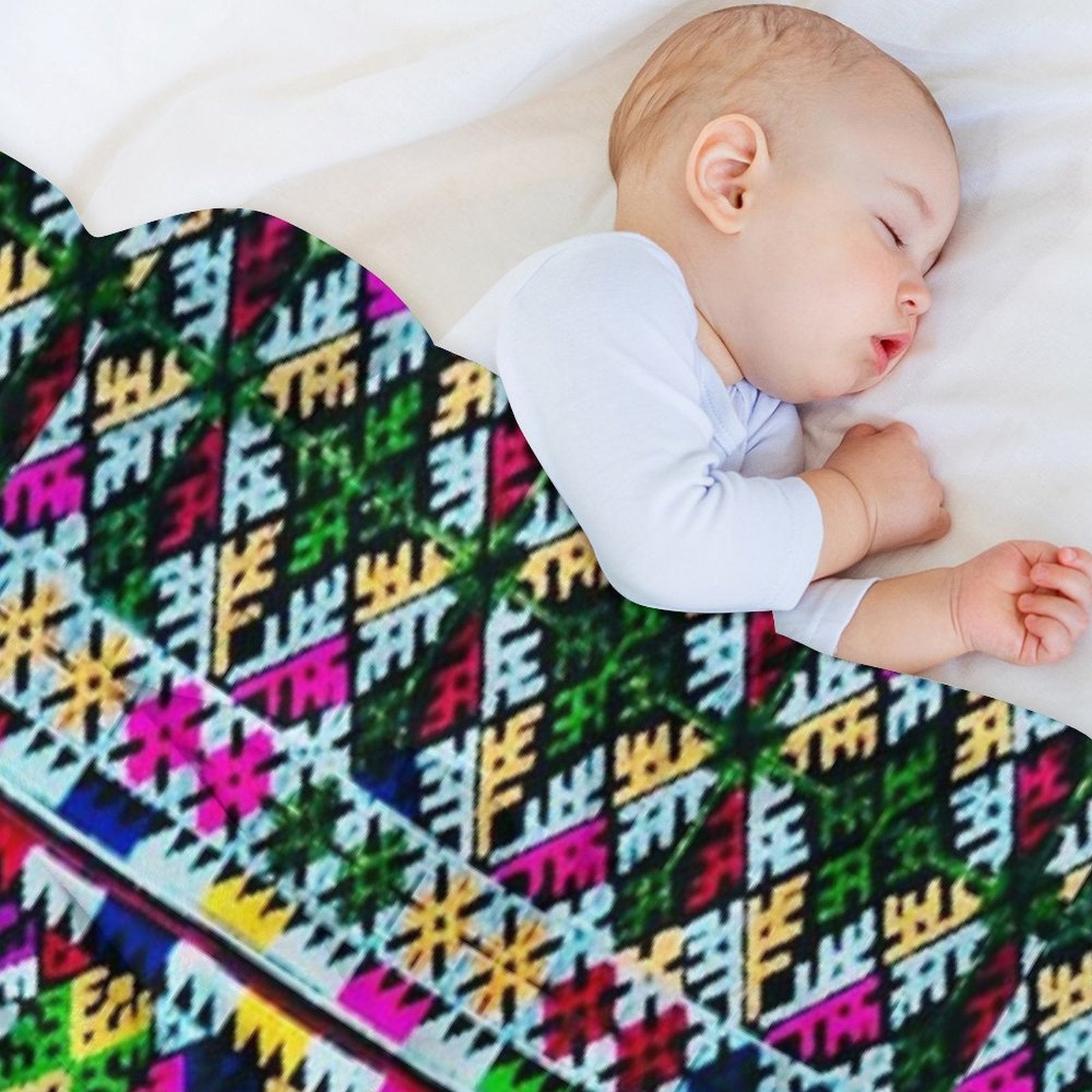 Iu Mien Trendy  Embroidery Easy Care Throw Blanket