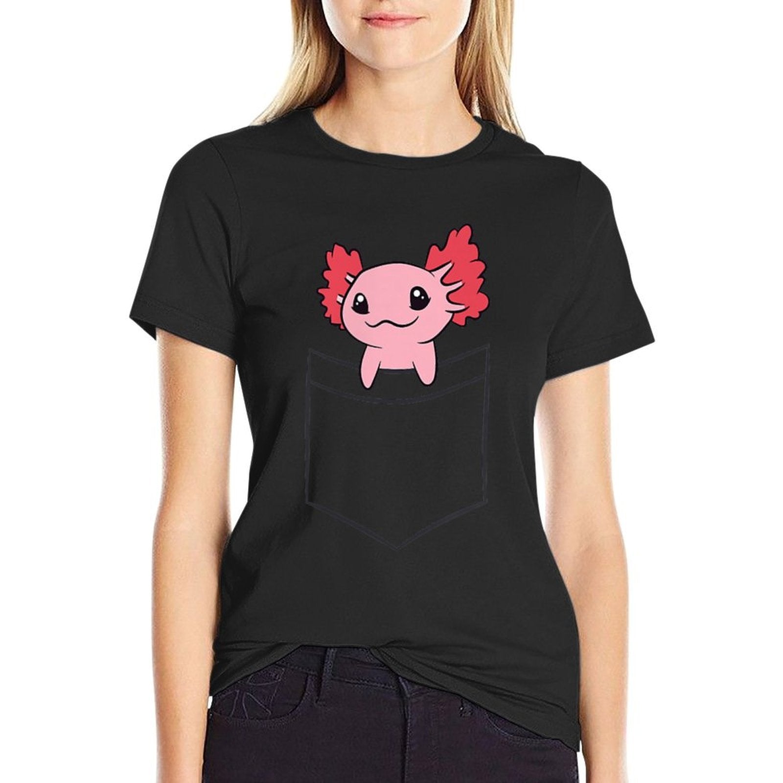 Axolotl In The Pocket Cute Baby Axolotl  Eco-friendly Material T-Shirt