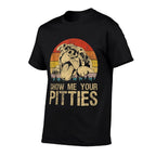 Show Me Your Pitties Funny Pitbull Dog Lovers Retro Vintage  Moisture-wicking T-Shirt