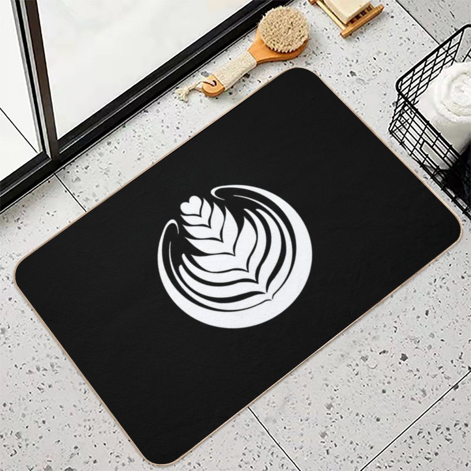 Latte Art Tulip  Slip-Resistant Bath Mat