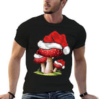 Mushroom Lover Gift Santa Hat Mushroom Christmas  Quick-drying T-Shirt