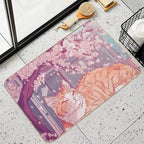 Lofi Cat  Non-Slip Bath Mat