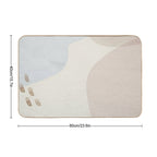 Neutral Soft Abstract Watercolor Background  Easy Maintenance Bath Mat