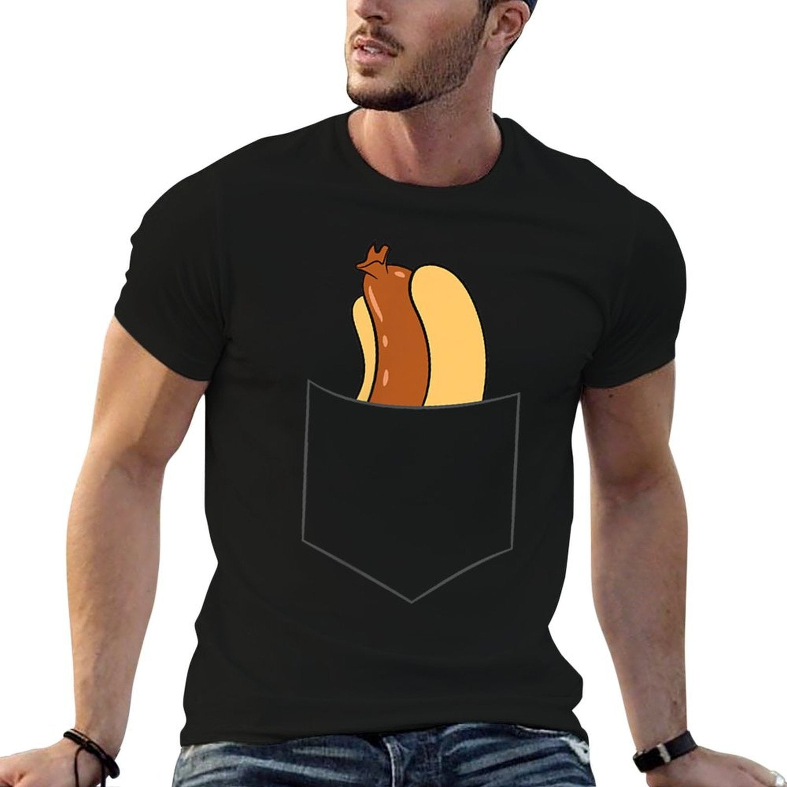 Hotdog In A Pocket Love Hotdog Pocket Hot Dog for Men Women Girls Kids  Durable T-Shirt