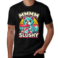 Funny Slushy Cat  Cute Cat Drinking Slushy  Durable T-Shirt