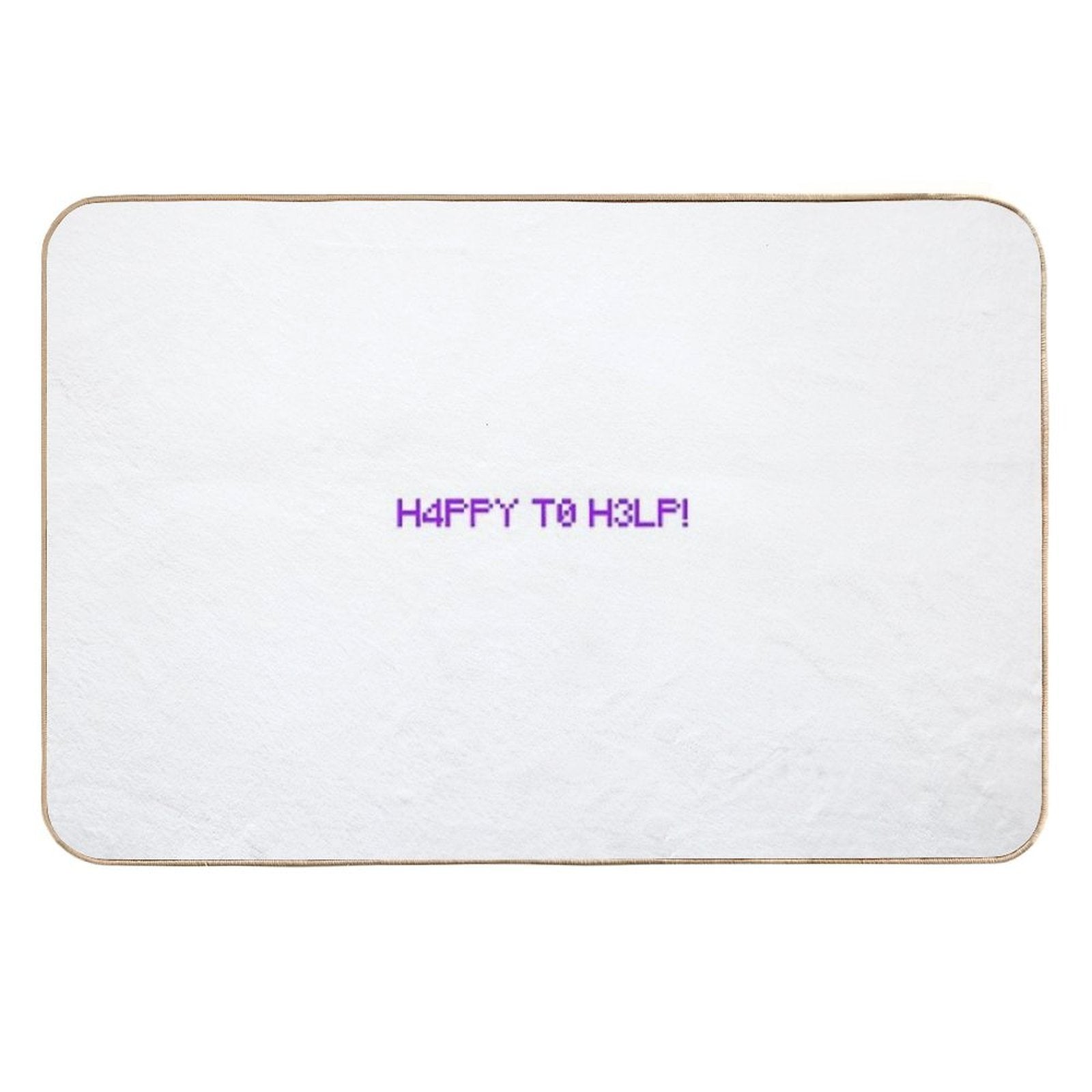 Happy to Help Helper_Pop Text  Slip-Resistant Bath Mat