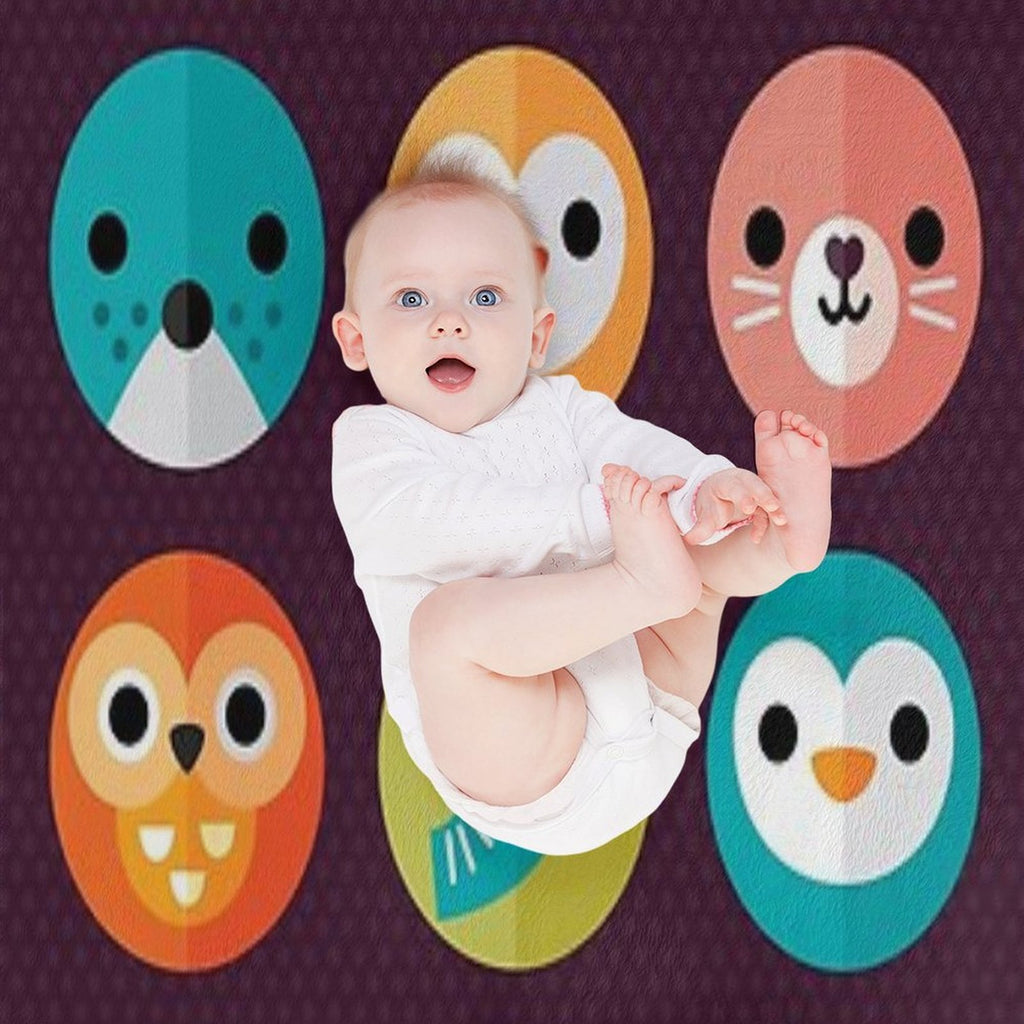 Smiley Faces - Cute Animal Faces Shrink-resistant Throw Blanket