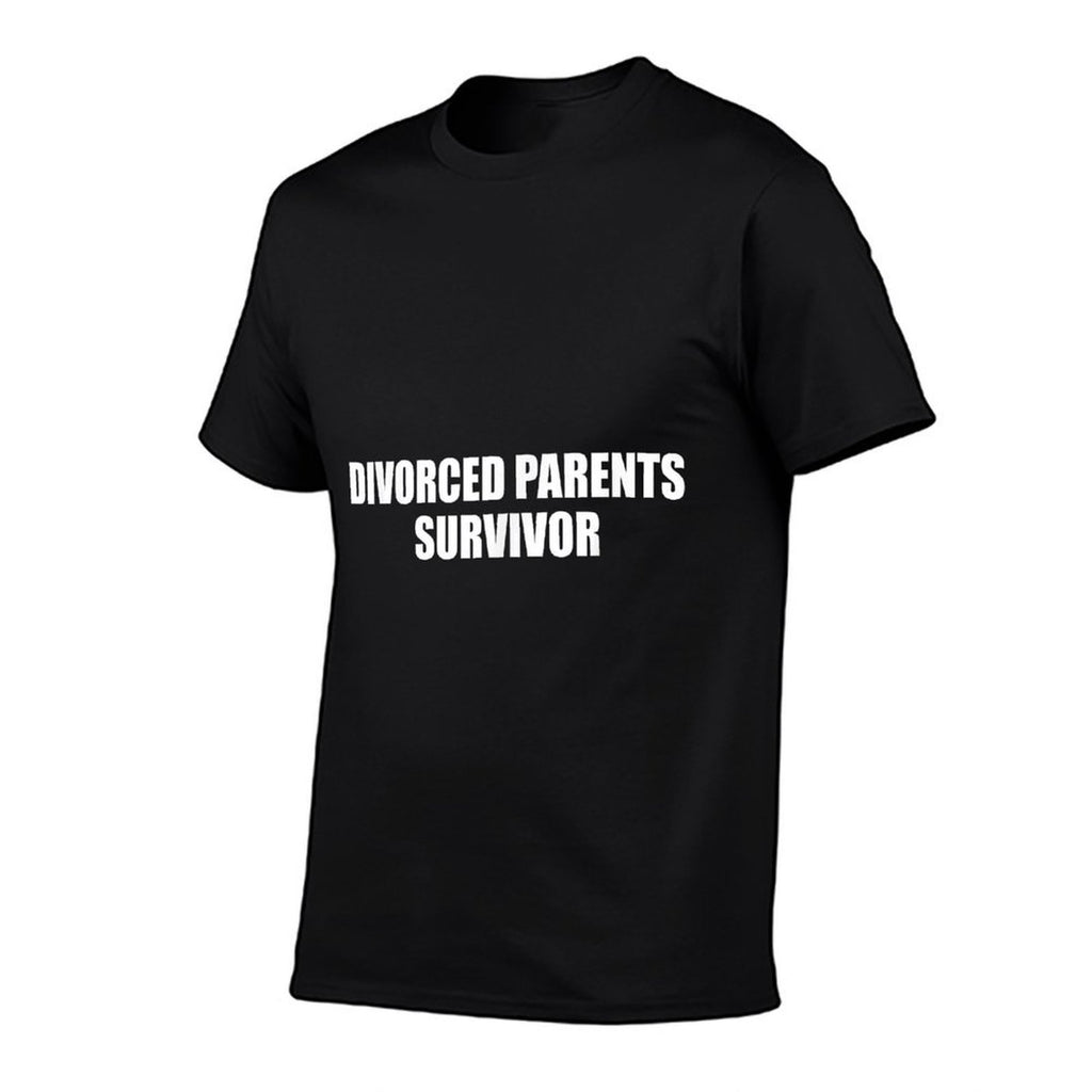 Divorced Parents Survivor Funny Divorcing Design  Heathered Texture T-Shirt