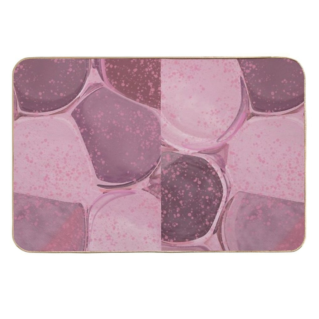 Pink Turtle Shell  Stain-Proof Bath Mat