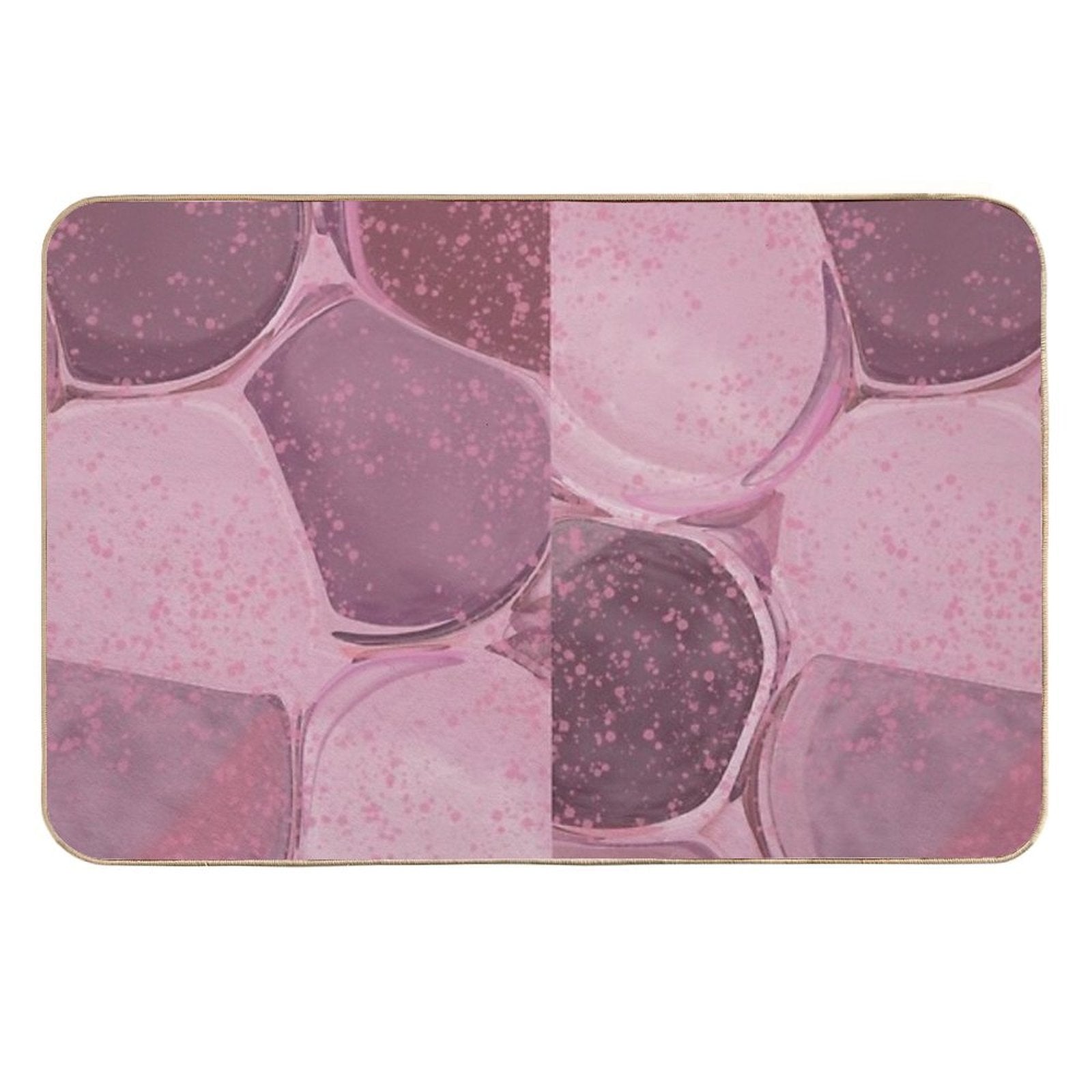 Pink Turtle Shell  Stain-Proof Bath Mat