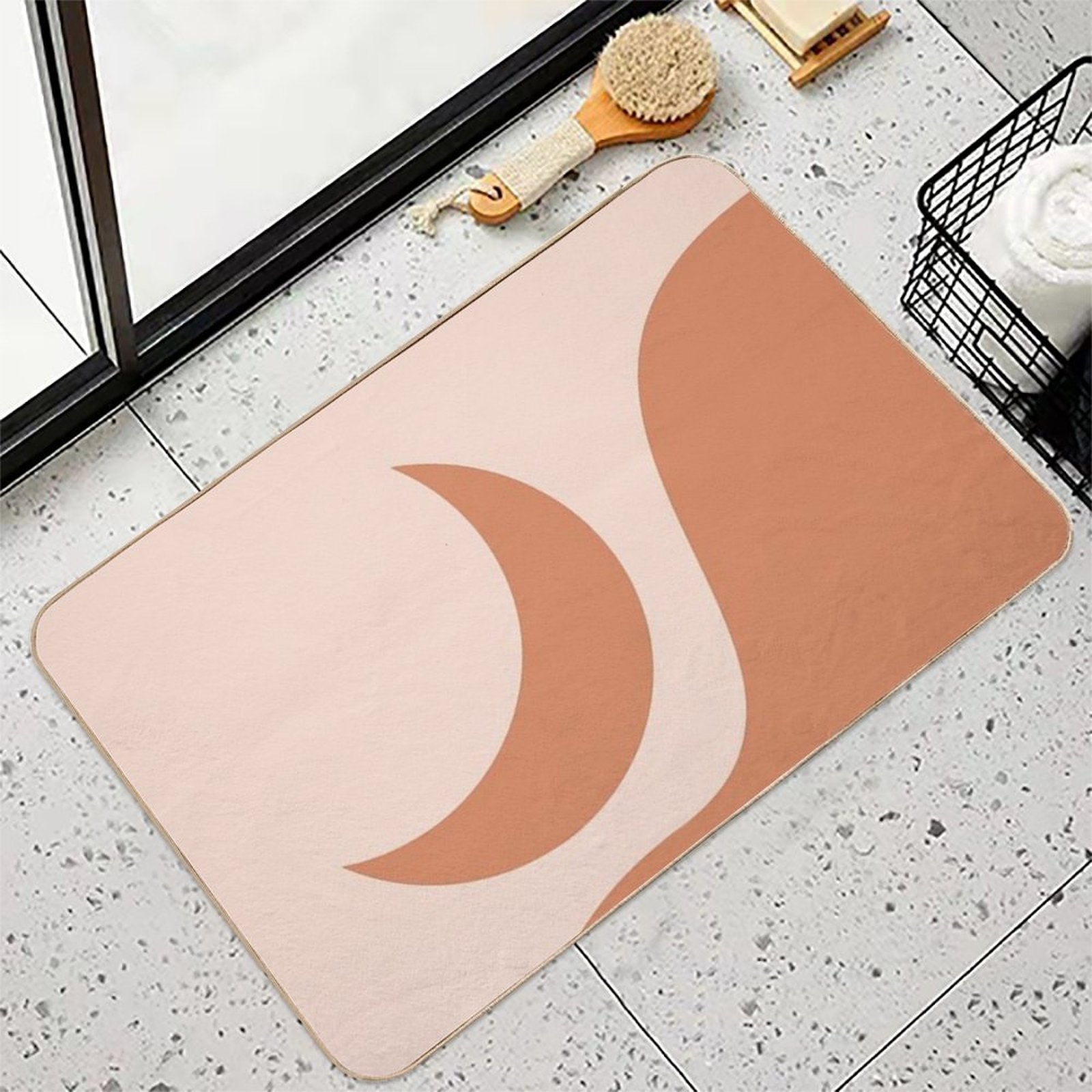 Orange Moon  Dirt-Trapping Bath Mat