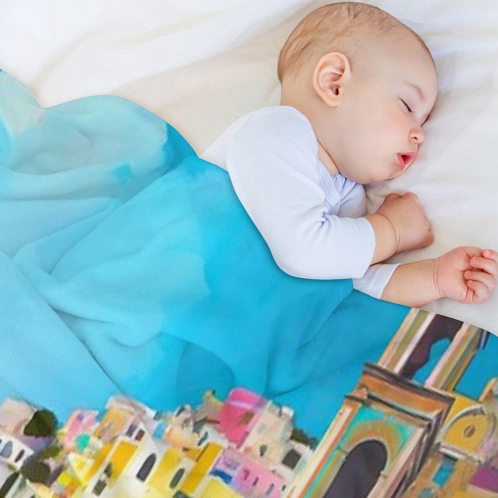 Amalfi Dreams Colorful Amalfi Coast in Italy Velvety-soft Throw Blanket