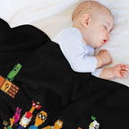 Burger Boss Pixel Art Eco-conscious Throw Blanket