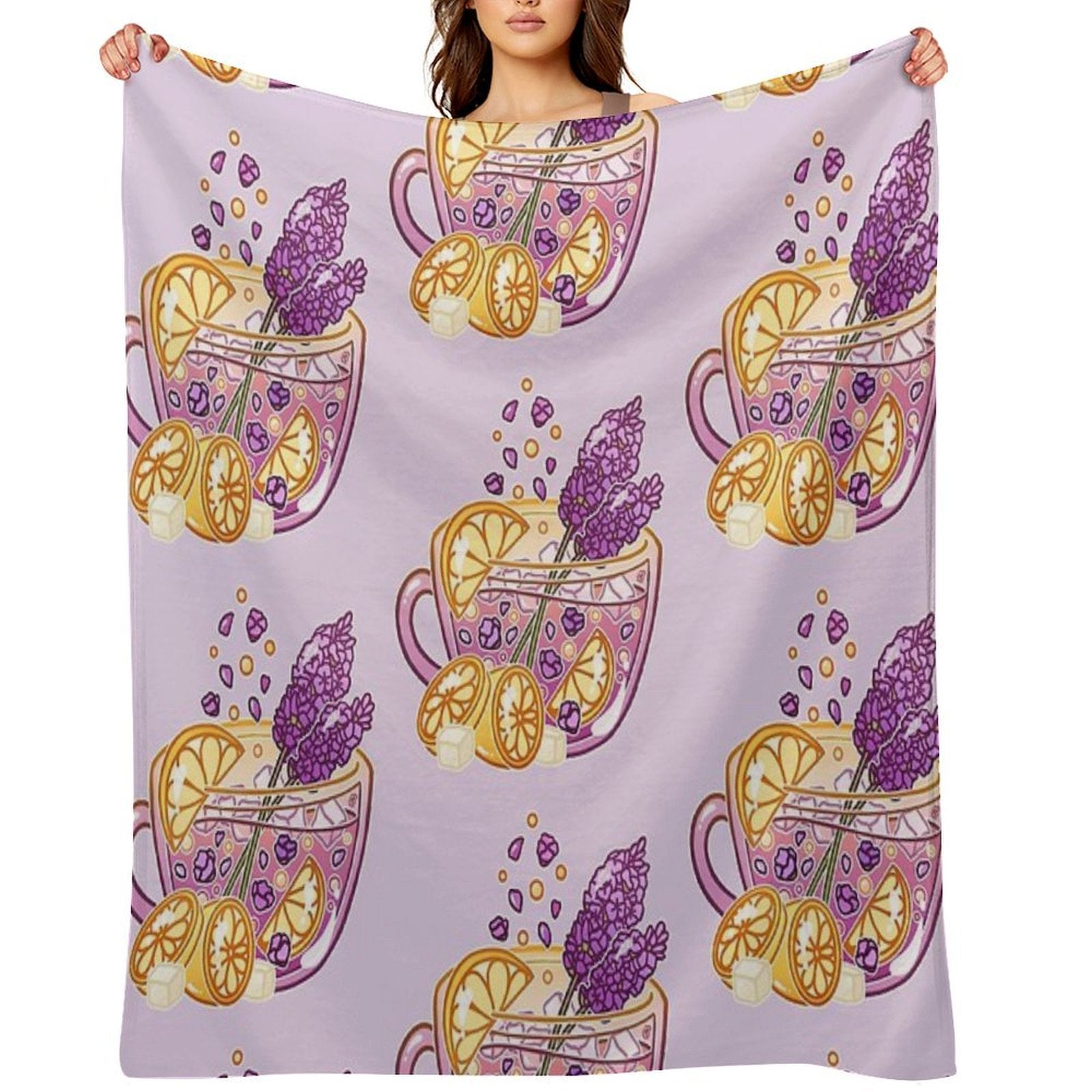 Lavender Lemonade Quick-dry Throw Blanket