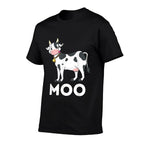 Moo - Funny Cow Lover Famer Cattle Ranch Dairy Farming  High-quality Stitching T-Shirt