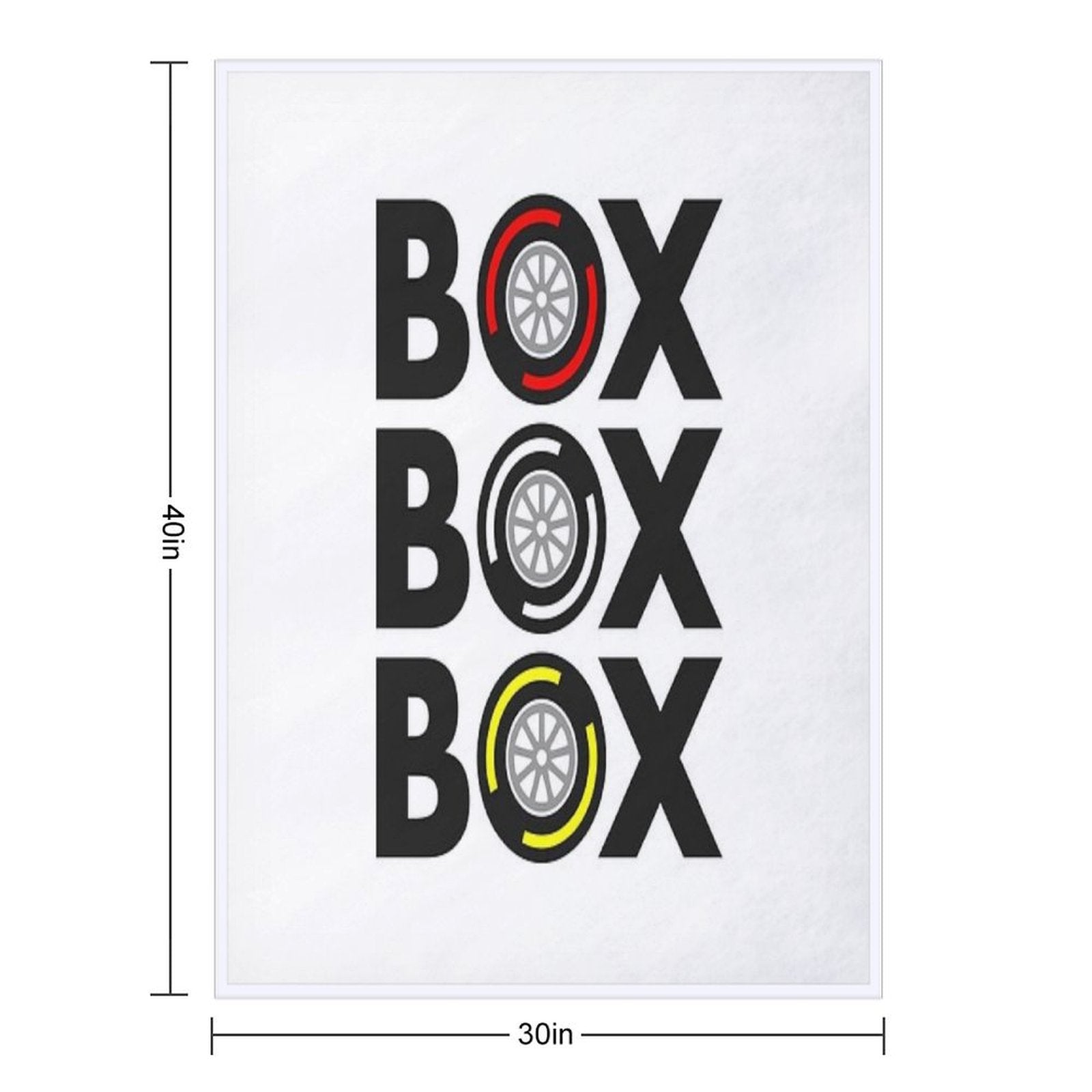 Box Box Box F1 Tyre Compound Design All-season Throw Blanket