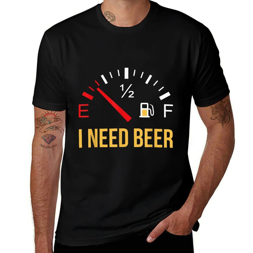 I Need Beer Beer Drinking Party Design Gift  Heathered Texture T-Shirt
