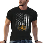 School Bus Driver Usa American Funny Bus Driver Gift  Cotton T-Shirt
