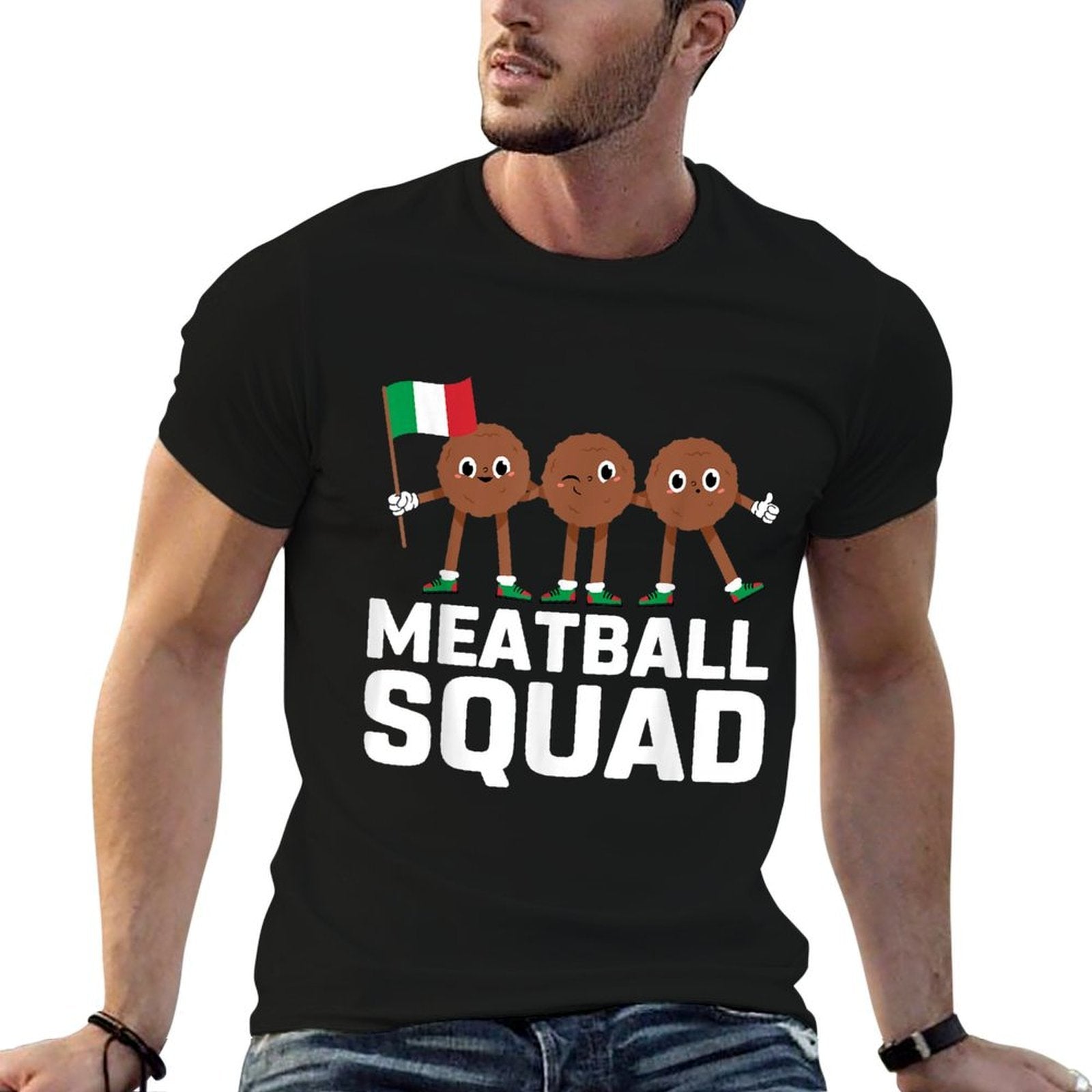 Funny Italian Food Squad Meatball Comfortable T-Shirt