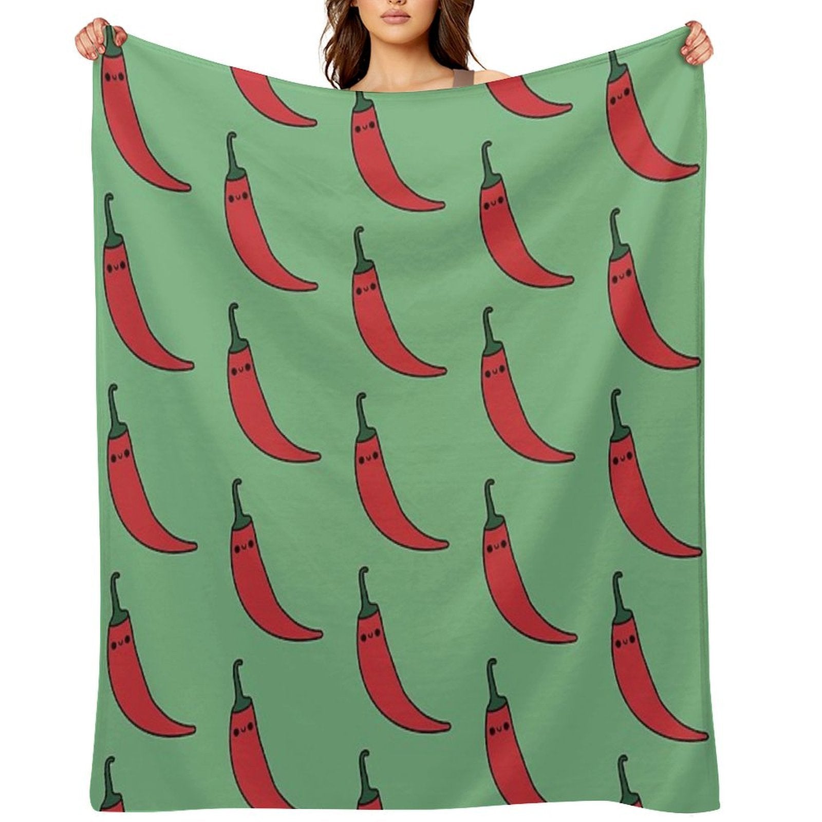Cute Chili Pepper - Kawaii Gift-ready Throw Blanket