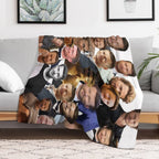 Glen Powell Photo Collage Compact Throw Blanket