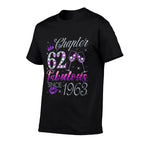 Womens Chapter 62 Fabulous Since 1963 62 Years Old Women Lady  Slim-fit Cut T-Shirt