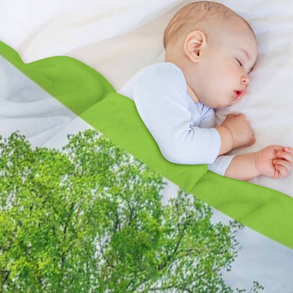 Large Elm Tree Machine-washable Throw Blanket