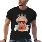Elizabeth II Sunglasses British Union Jack Funny Queen Meme  Soft T-Shirt