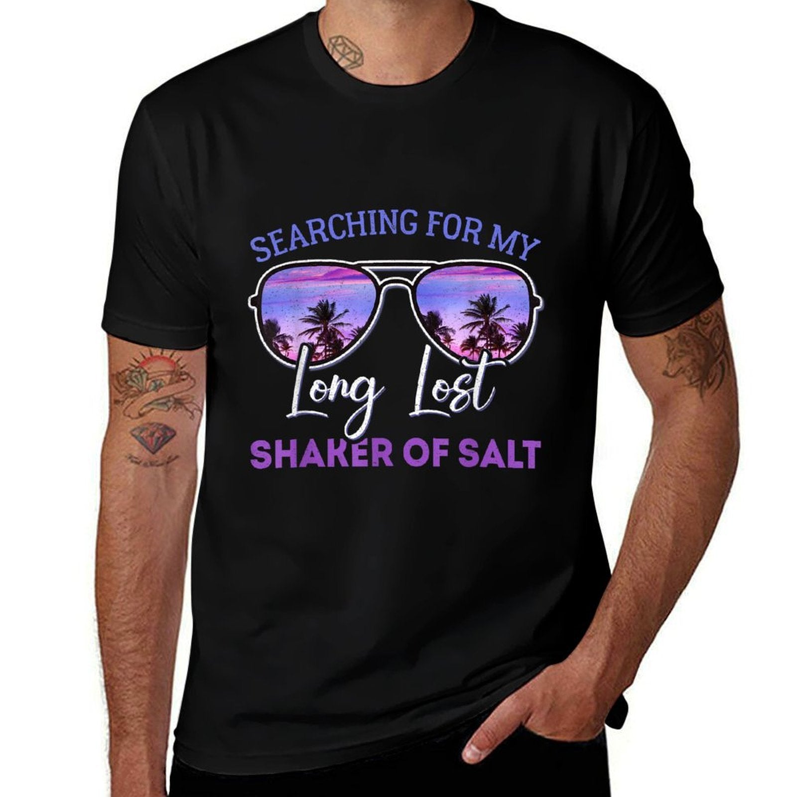 Searching For My Long Lost Shaker Of Salt Funny Shaker  Heathered Texture T-Shirt