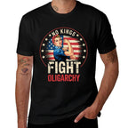 Vintage No Kings Fight Oligarchy Womans Girl America  Durable T-Shirt