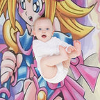 Toon Black Magic Girl Multi-functional Throw Blanket