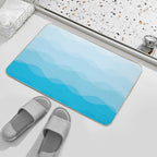 Blue Cool Dreamy Waves Flow  Multi-Purpose Bath Mat