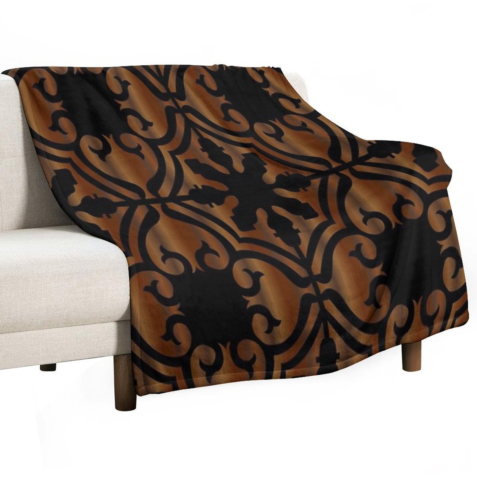 Decorative Abstract Vintage Design Machine-washable Throw Blanket