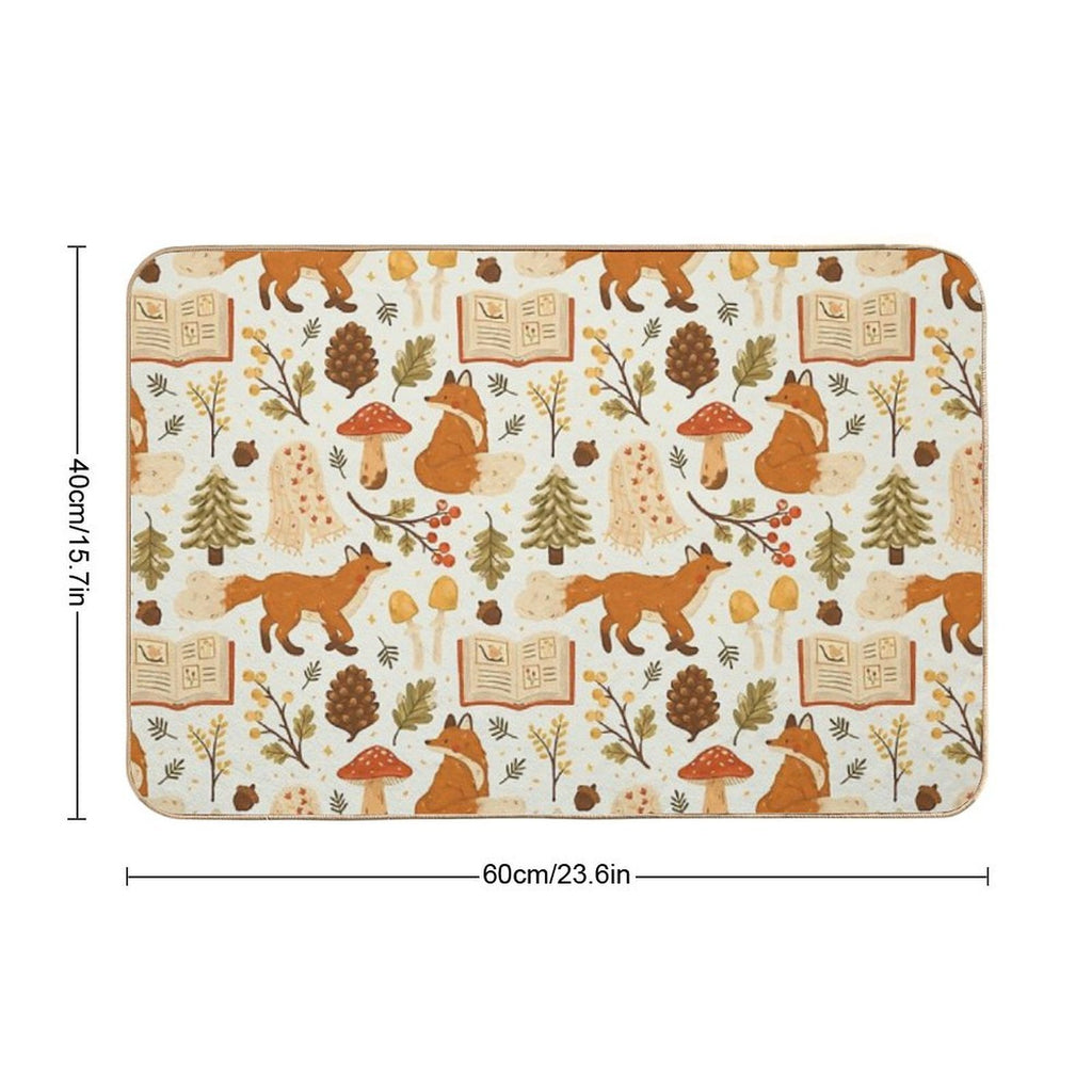 Cozy Winter Woodland  Repositionable Bath Mat