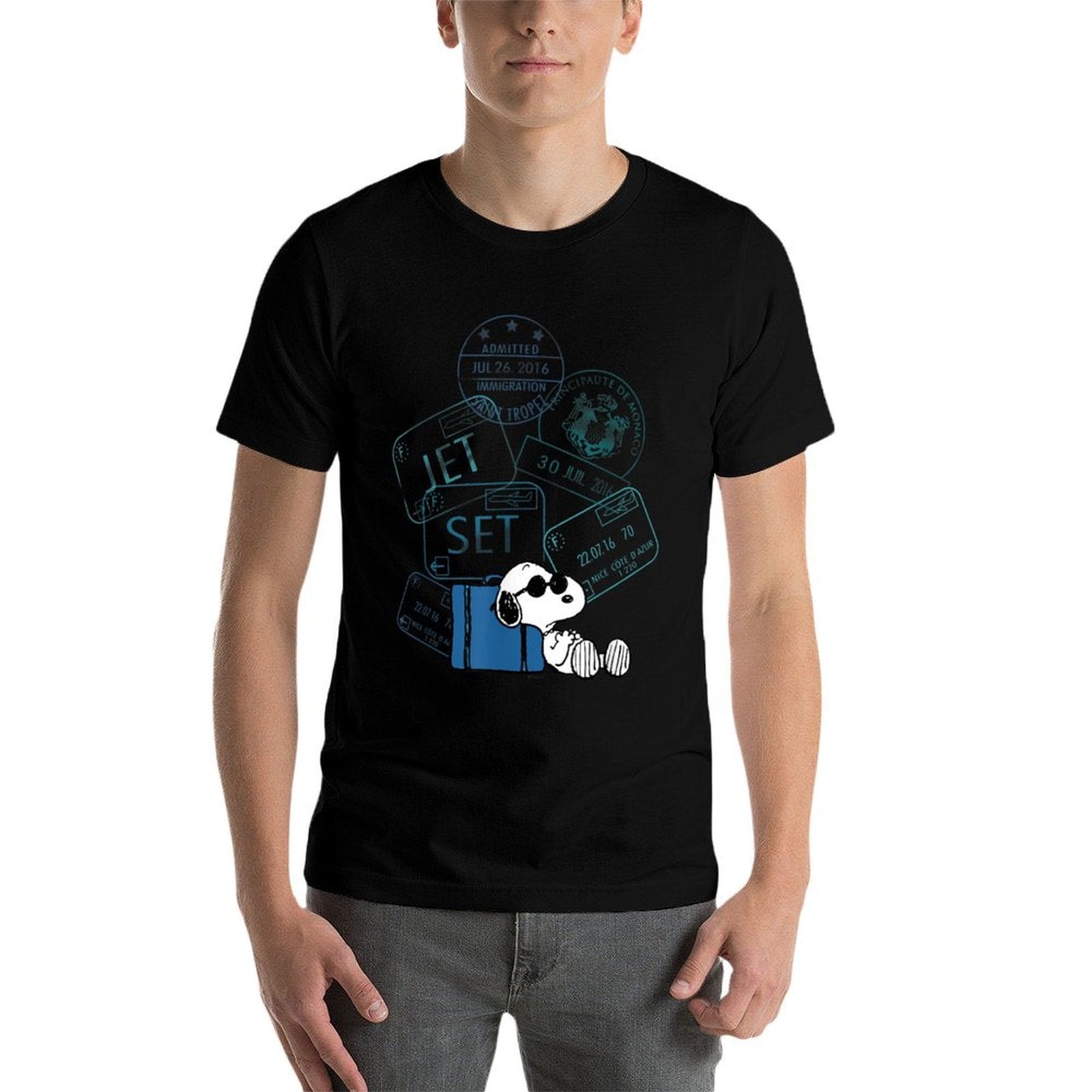 Peanuts - Snoopy Travel Stamps  Soft T-Shirt