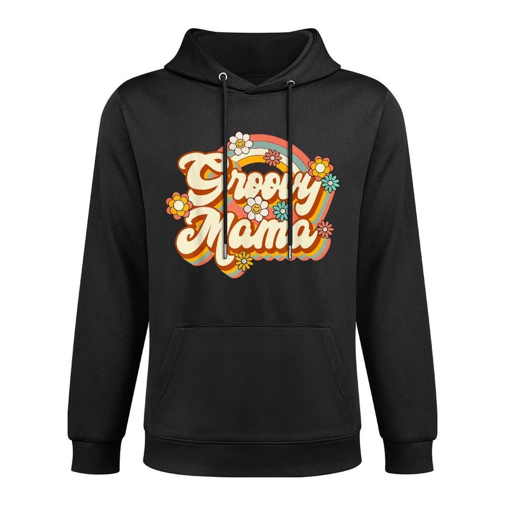 Retro Groovy Mama Family Birthday 60s 70s Hippie Costume Adjustable Hood Hoodie