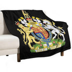 UK Royal Coat of Arms Quick-dry Throw Blanket