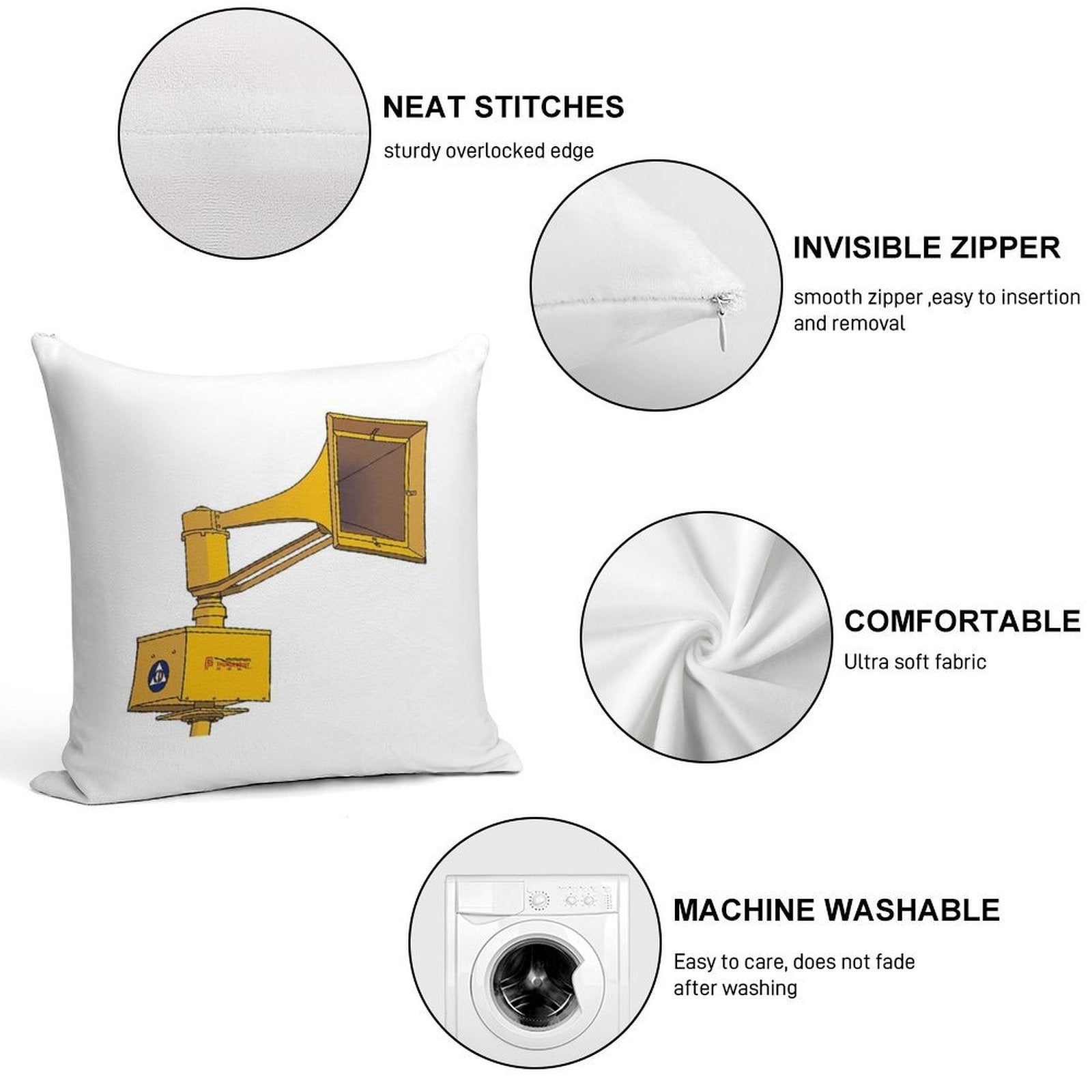 Thunderbolt 1000T Soft Fade-Resistant Throw Pillow