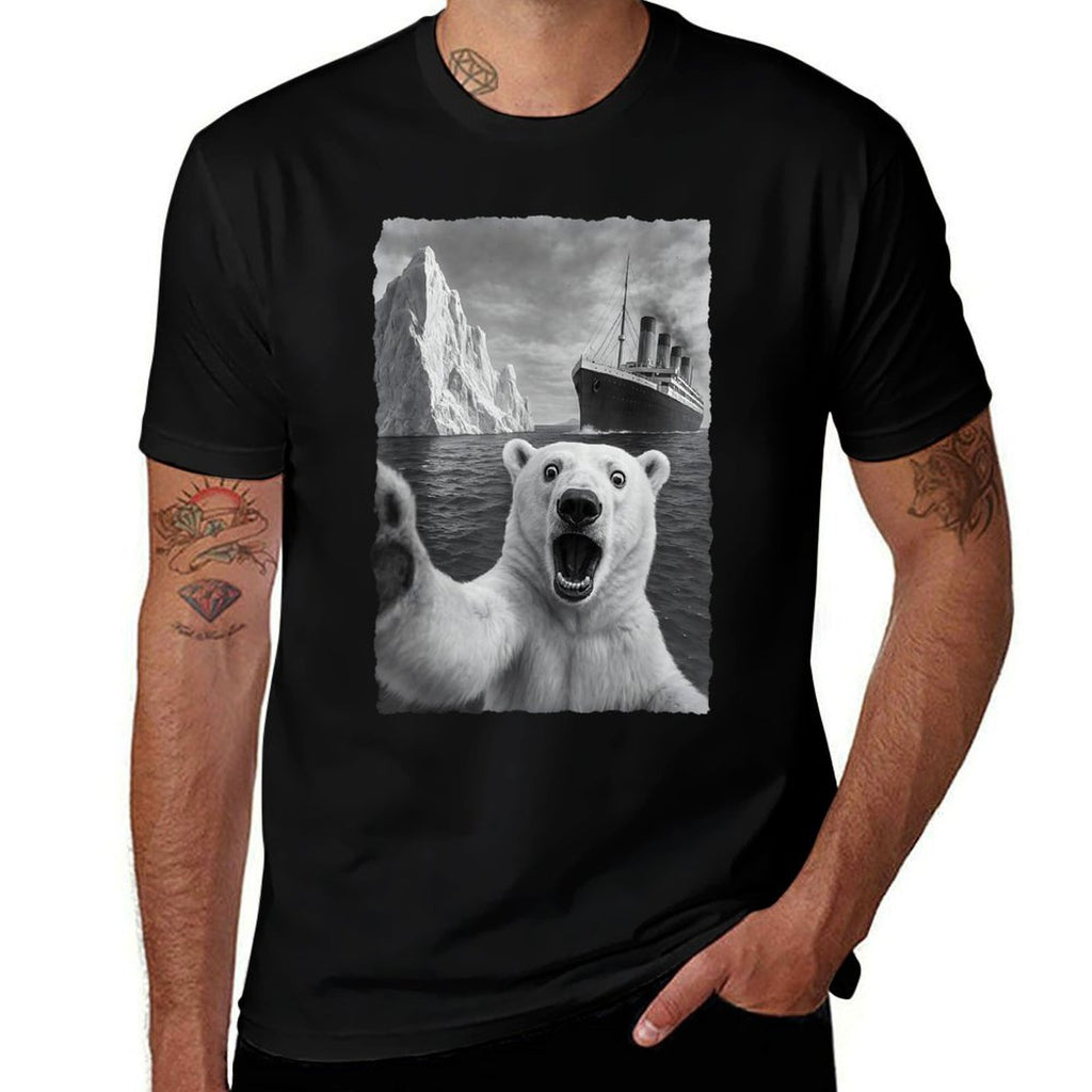 Funny Polar Bear Selfie Titanic  Affordable Price T-Shirt
