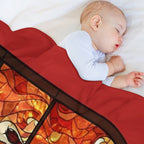 Stained Glass Fire Fist All-season Throw Blanket