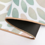 Floral Bloom Pattern, Coral, Peach, Green  Toxin-Free Bath Mat