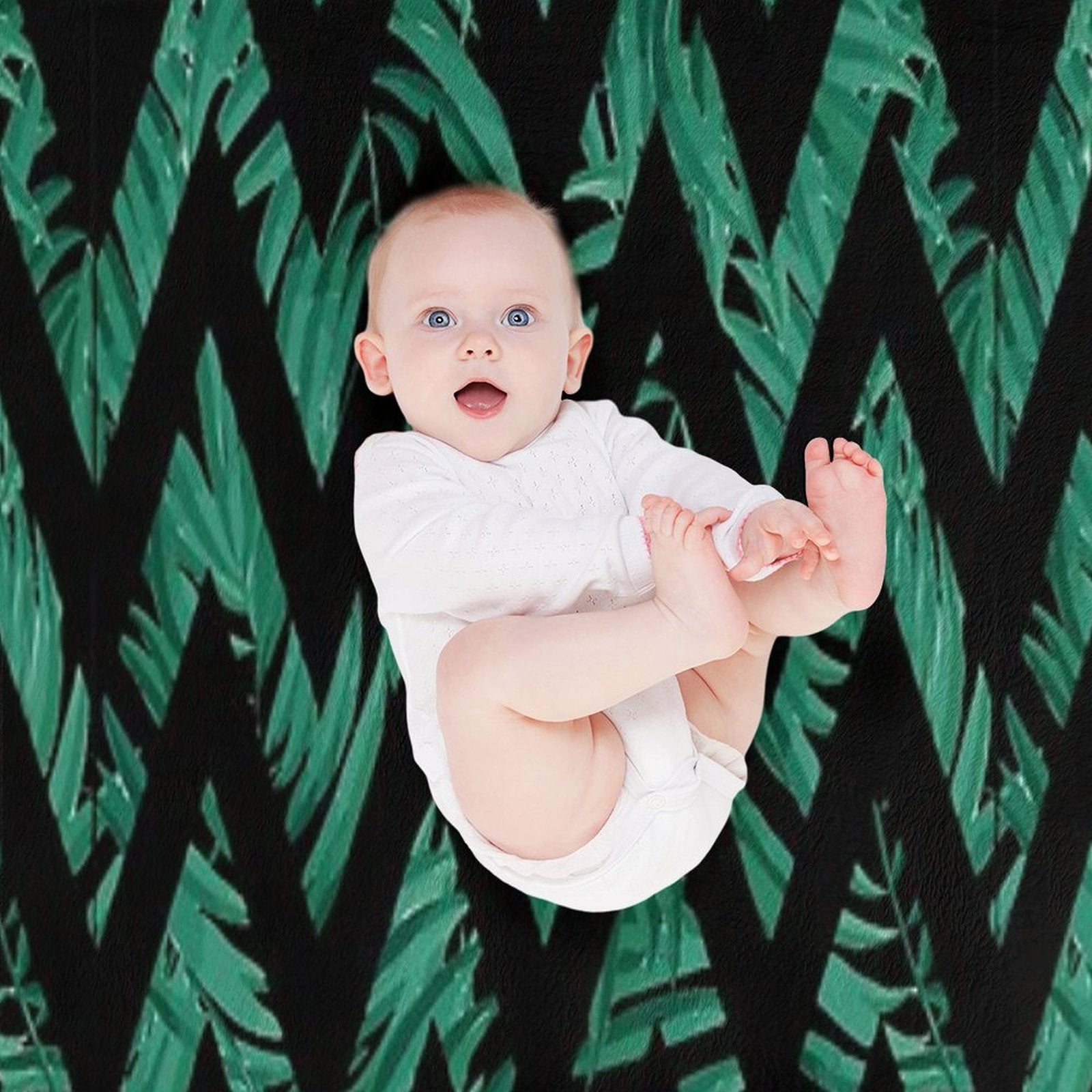 Palm Leaves Zig Zag Line 2 All-season Throw Blanket