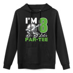 I'm 8 Let's Par 8th Years Old Golf Party Birthday Kids Kangaroo Pocket Hoodie