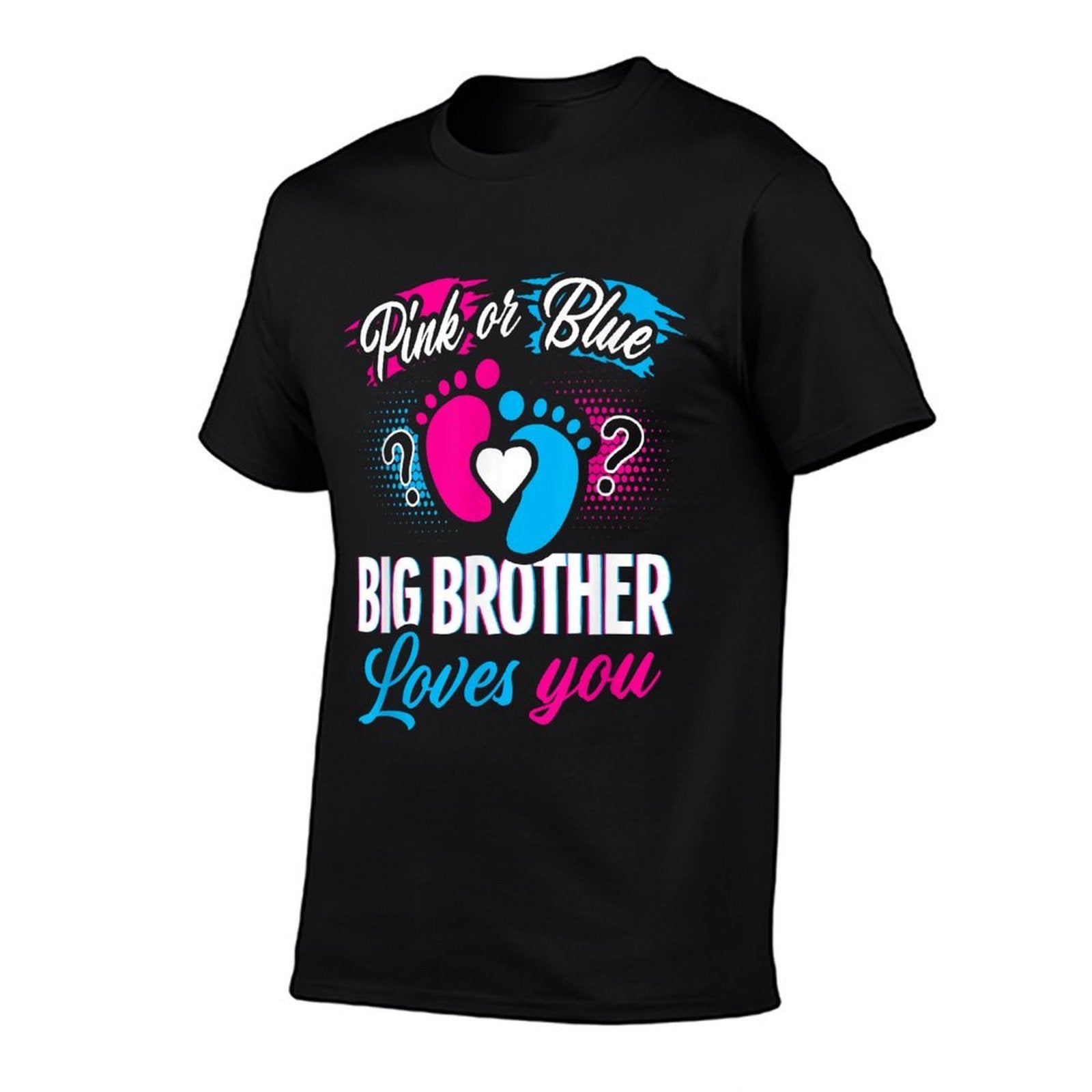 Pink Or Blue Big Brother Loves You Baby Gender Reveal Party  Tagless Design T-Shirt