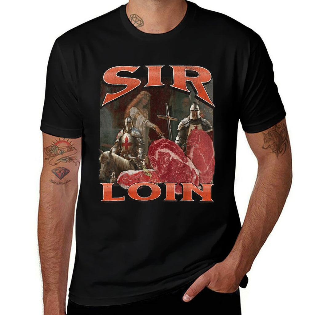 Sir Loin Funny Offensive Knight Pun Meme Bootleg Graphic  Wrinkle-resistant T-Shirt