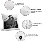 Swagela Merkel - Dark Soft Washable Throw Pillow